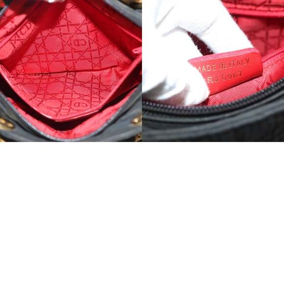 DIOR Canage Hand Bag Nylon Black Gold - Picture 13 of 13